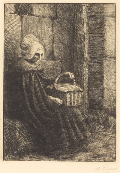 Mujer Campesina de Boulogne Paysanne des environs de Boulogne dite La femme au panier de Alphonse Legros