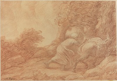 Campesino y asno de Alphonse Legros