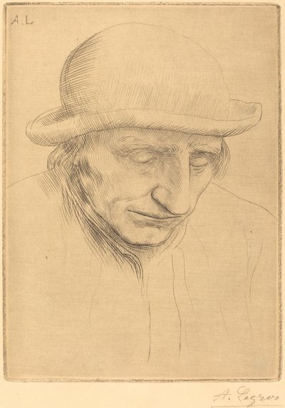 Campesino con Sombrero Redondo de Alphonse Legros