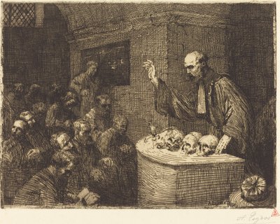 Curso de Frenología, 2da placa (Le cours de phrenologie) de Alphonse Legros