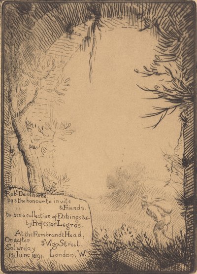 Plato hecho para una exposición en la Casa Dunthorne de Alphonse Legros