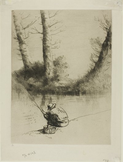 Pescador con caña de Alphonse Legros