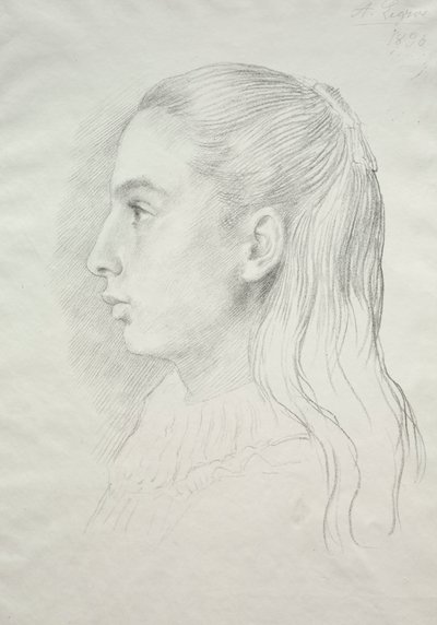 Retrato de Mlle. Nora E. Legros, 1896 de Alphonse Legros