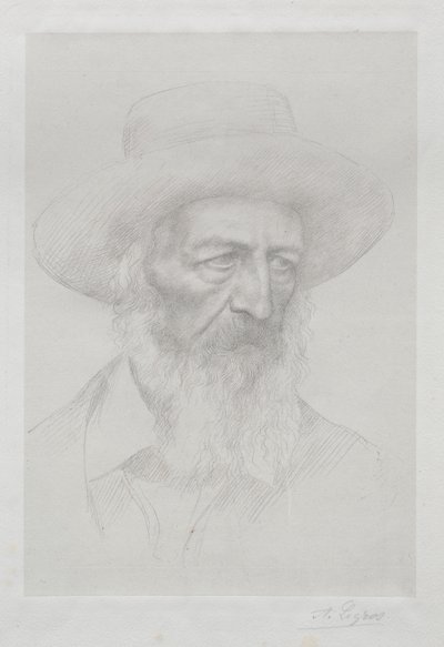 Retrato de Alfred Lord Tennyson de Alphonse Legros