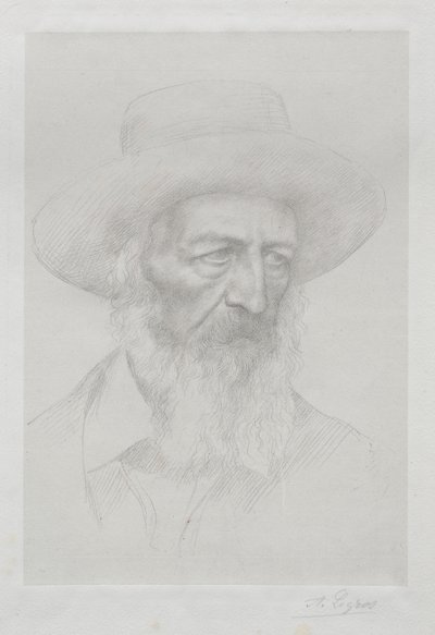 Retrato de Alfred Lord Tennyson de Alphonse Legros