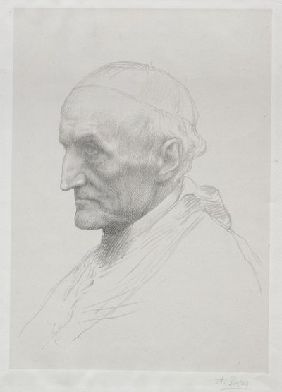 Retrato del Cardenal Manning, Segunda Placa de Alphonse Legros