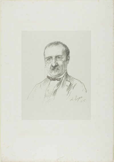 Retrato de Champfleury de Alphonse Legros
