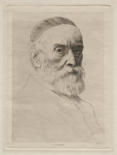 Retrato de George Frederic Watts de Alphonse Legros