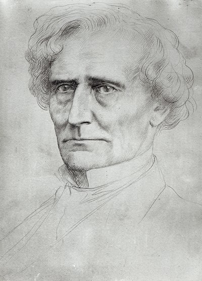 Retrato de Hector Berlioz (1803-69) de Alphonse Legros