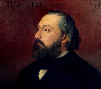 Retrato de Léon Gambetta (1838-1882) político francés de Alphonse Legros