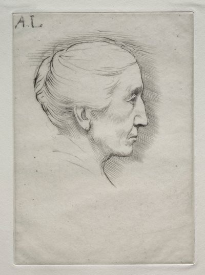 Retrato de Mme. Emily Hughes (1ª Placa) de Alphonse Legros