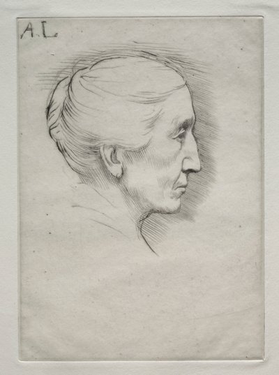 Retrato de Mme. Emily Hughes 1ª Placa de Alphonse Legros