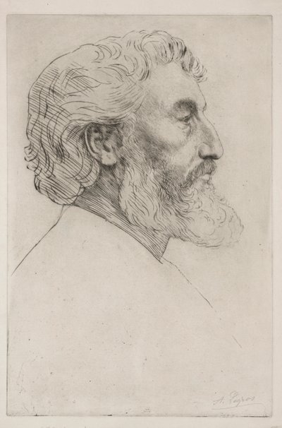 Retrato de Sir Frederick Leighton (Primera placa) de Alphonse Legros