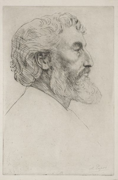 Retrato de Sir Frederick Leighton (Primera placa) de Alphonse Legros