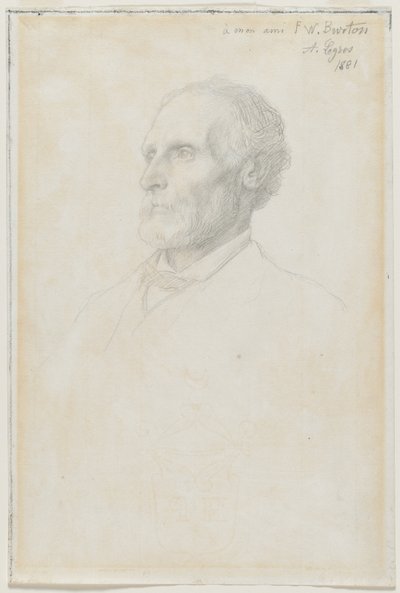 Retrato de Sir Frederick W. Burton, Director de la Galería Nacional, Londres, 1881 de Alphonse Legros
