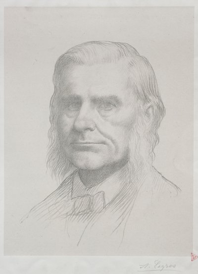 Retrato de Thomas Huxley 2ª Placa de Alphonse Legros