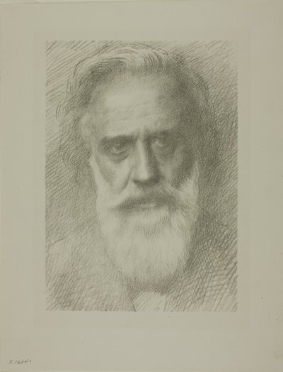 Retrato del Artista, octava lámina de Alphonse Legros