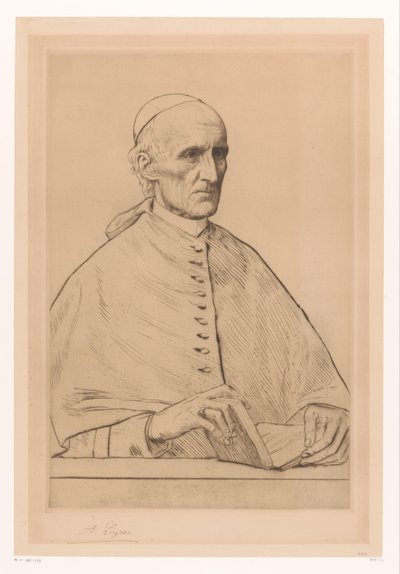 Retrato del cardenal Henry Eduard Manning, arzobispo de Westminster de Alphonse Legros
