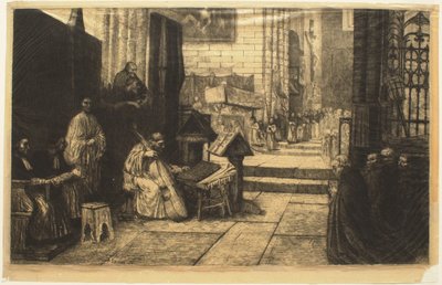Procesión en una iglesia española de Alphonse Legros