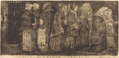 Procesión en el Sepulcro de San Medardo, 1859 de Alphonse Legros