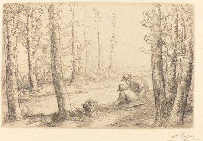 Descanso a lo largo de las orillas del río Repos au bord de la rivière de Alphonse Legros