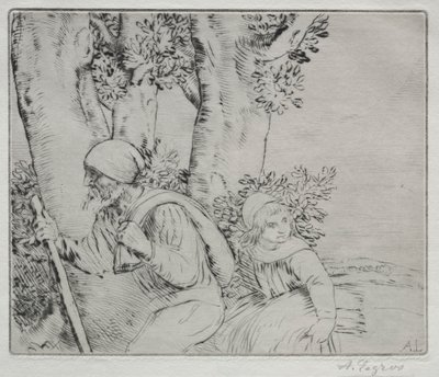 Regreso del campo Le Retour des Champs-2da Placa de Alphonse Legros