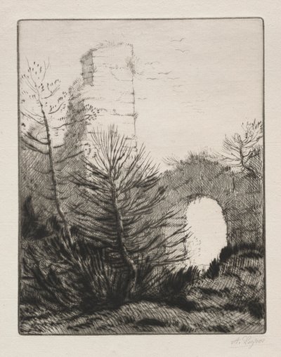 Ruinas de un monasterio de Alphonse Legros