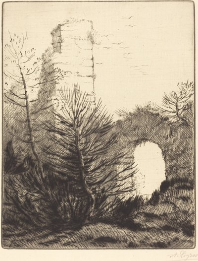 Ruinas de un monasterio de Alphonse Legros
