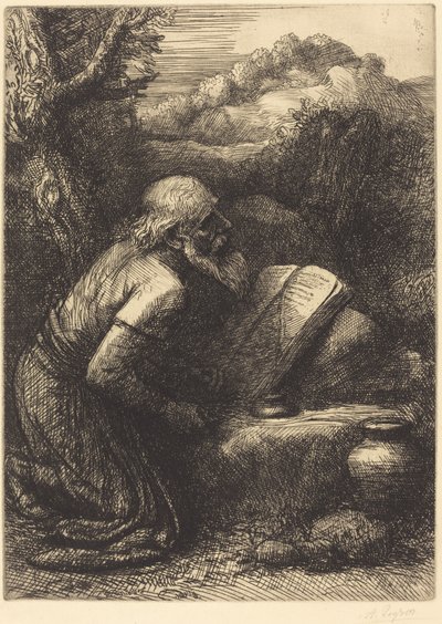 San Jerónimo, 2da placa de Alphonse Legros
