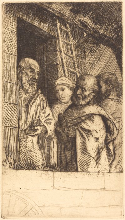 San Pedro y San Pablo en la Puerta de Bonhomme Misere Saint Pierre et Saint... de Alphonse Legros
