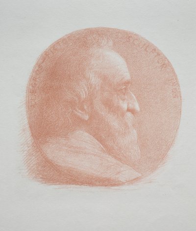 Autorretrato, medallón No. 2 (11ª placa) de Alphonse Legros