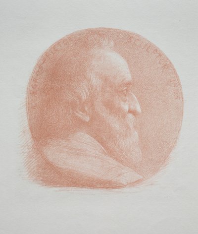 Autorretrato, Medallón No. 2 (detalle) de Alphonse Legros