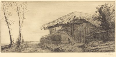 Cabaña de pastor en una ladera de Alphonse Legros