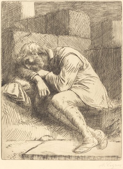 Mendigo durmiendo de Alphonse Legros