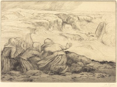 Pequeño barco en peligro (Barque en peril) de Alphonse Legros
