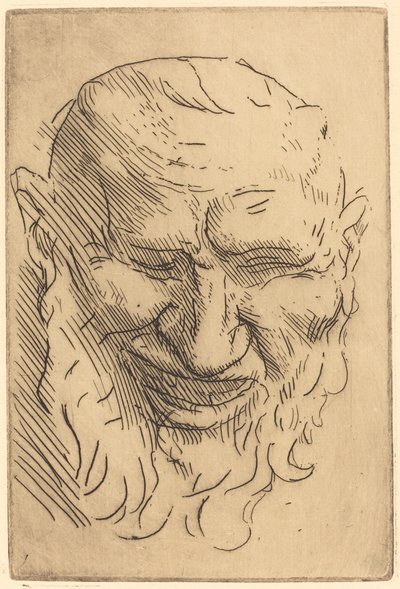 Pequeña máscara de sátiro de Alphonse Legros