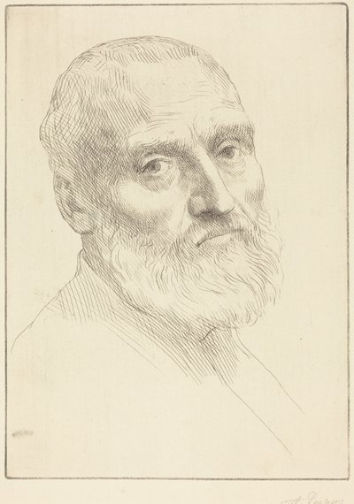 Estudio para una cabeza de hombre de Alphonse Legros