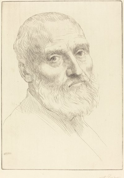 Estudio para Cabeza de un Hombre de Alphonse Legros