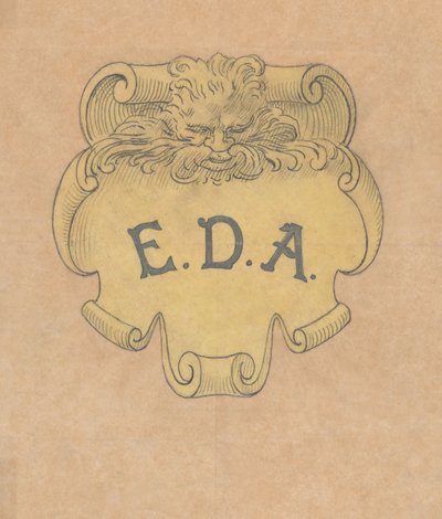 Estudio para una placa de bronce para Edward D. Adams, ca. 1892 de Alphonse Legros