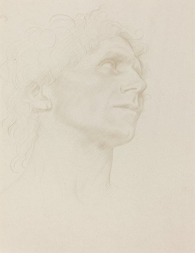 Estudio de cabeza de mujer, girada a la derecha de Alphonse Legros