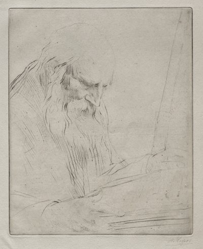 Estudio de un hombre leyendo de Alphonse Legros