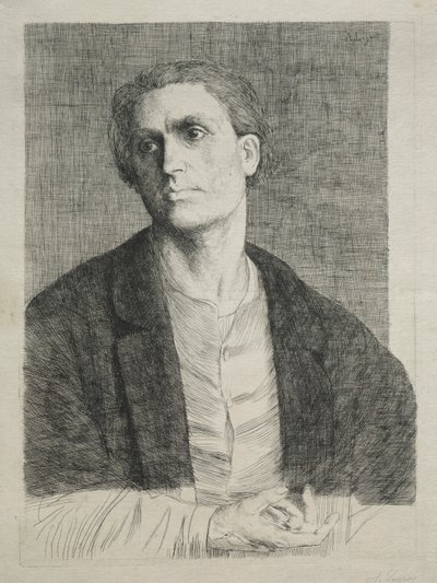 Estudio de la cabeza de un hombre de Alphonse Legros