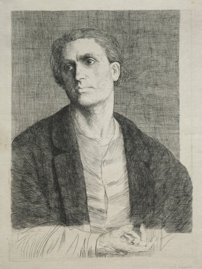 Estudio de la cabeza de un hombre de Alphonse Legros