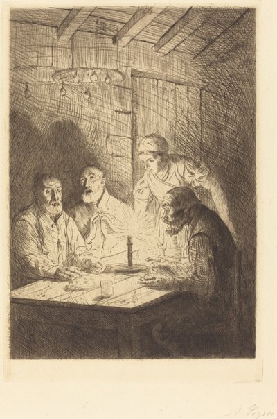 Cena de los pobres (Le souper chez misere) de Alphonse Legros