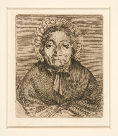 cabeza de anciana de Alphonse Legros