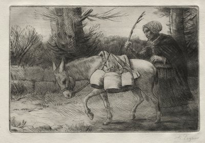La lechera de Boulogne (Tercera Placa) de Alphonse Legros