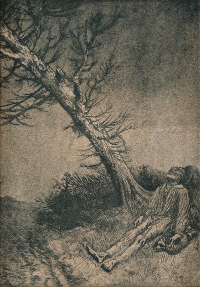 El Vagabundo Moribundo, 1875 de Alphonse Legros