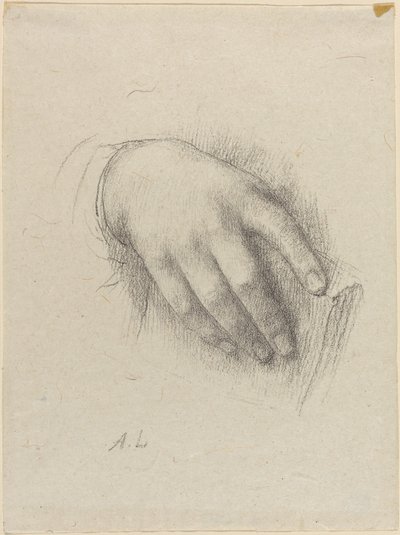 La mano de la hija del artista de Alphonse Legros