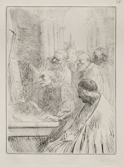 Los monjes en la iglesia de Alphonse Legros
