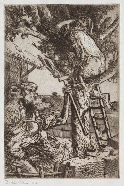 El ladrón de peras, No. 1, c. 1890 de Alphonse Legros